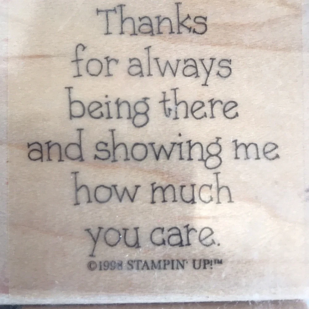 Vintage set of rubber stamps with nice warm sayings/words  stationary scrapbook